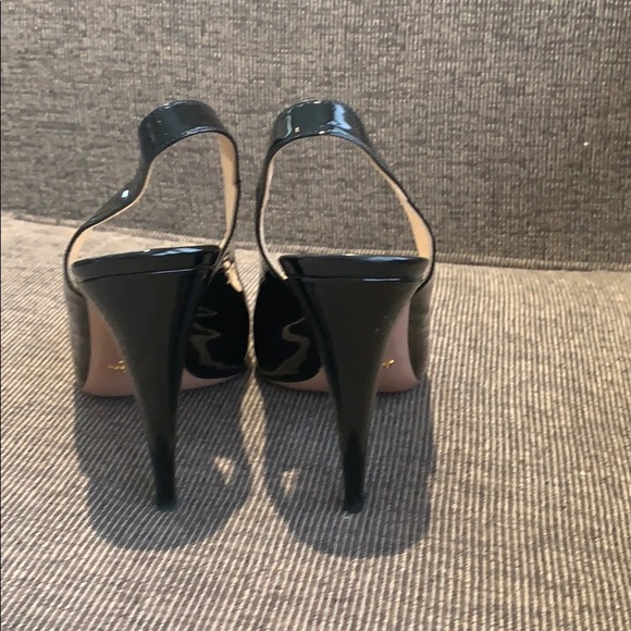 Prada patent leather peep toe sling back - Picture 3 of 6